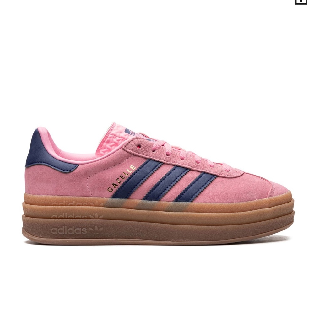 Adidas gazelle platform, pink glow size 9 worn once
